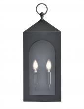  7812-PBK - Bratton 2-Light Outdoor Wall Sconce Powder Coated Black