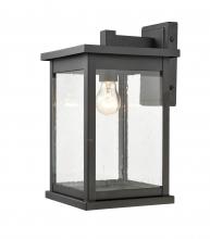  4121-PBK - Bowton 1-Light Outdoor Wall Sconce Powder Coated Black