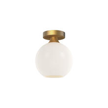  FM506108AGOP - Castilla 8-in Aged Gold/Opal Matte Glass 1 Light Flush Mount