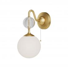  WV415306BGOP - Celia 6-in Brushed Gold/Opal Glass 1 Light Wall/Vanity