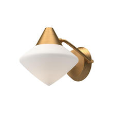  WV537508AGOP - Nora 8-in Aged Gold/Opal Matte Glass 1 Light Wall/Vanity