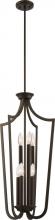  60/5977 - Laguna - 6 Light Cage Pendant - Forest Bronze Finish