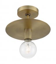  60/7244 - Bizet - 1 Light Semi-Flush with- Vintage Brass Finish