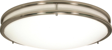  62/1036 - Glamour LED - 13" - Flush with White Acrylic Lens - Brushed Nickel Finish