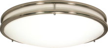  62/1037 - Glamour LED - 17" - Flush with White Acrylic Lens - Brushed Nickel Finish