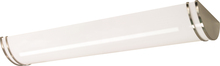  62/1040 - Glamour LED - 50" - Linear Flush with White Acrylic Lens - Brushed Nickel Finish