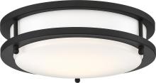  62/1435 - Glamour LED - 10" - Flush with White Acrylic Lens - Black Finish