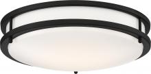  62/1436 - Glamour LED - 13" - Flush with White Acrylic Lens - Black Finish