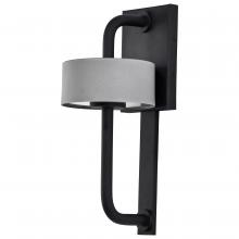  62/1607 - Overtop; 10W LED; Medium Wall Lantern; Matte Black & Silver