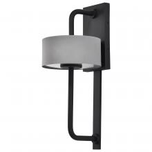  62/1608 - Overtop; 10W LED; Large Wall Lantern; Matte Black & Silver