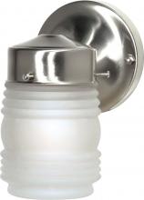  SF76/701 - 1 Light - 6" Mason Jar with Frosted Glass - Brushed Nickel Finish