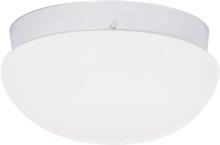  SF77/987 - 2 Light - 12" Flush with White Glass - White Finish