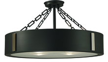  2416 CH/PN - 4-Light Charcoal/Polished Nickel Oracle Flush / Semi-Flush Mount