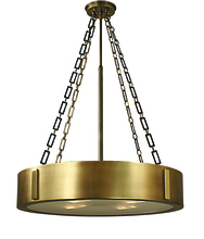  2418 CH/PN - 4-Light Charcoal/Polished Nickel Oracle Dining Chandelier