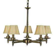  2515 AB - 5-Light Antique Brass Sheraton Dining Chandelier