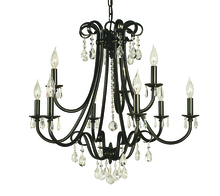  2999 BN - 9-Light Brushed Nickel Liebestraum Dining Chandelier