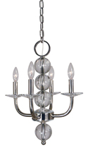  4964 PN - 4-Light Polished Nickel Glamour Chandelier