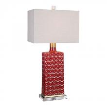  27275-1 - Uttermost Alimos Glazed Red Ceramic Lamp