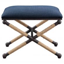  23598 - Firth Small Navy Fabric Bench