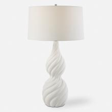  30240 - Twisted Swirl White Table Lamp