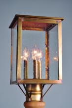  8983-AB-CIM-CLR - Post Antique Brass Medium Base Socket With Chimney