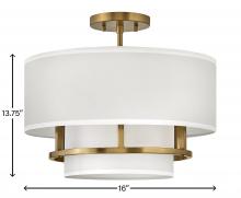 Hinkley 38893LCB - Medium Semi-flush Mount