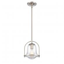  67855/1 - Connection 8'' Wide 1-Light Mini Pendant - Satin Nickel