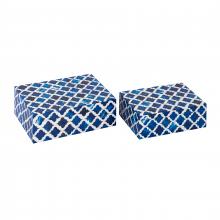  H0807-10993/S2 - Tucker Box - Set of 2 Blue